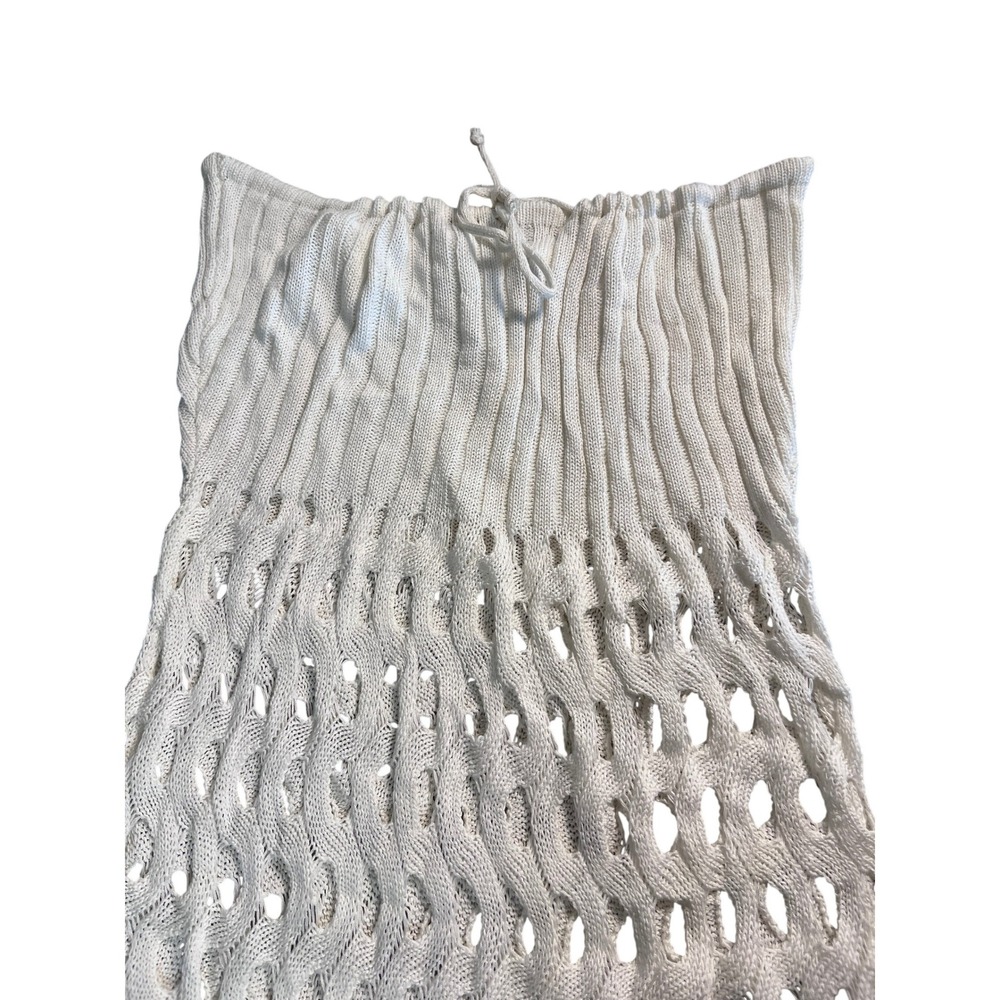 Crochet Open Knit Crochet Drawstring Skirt Women Waist 32 - Picture 3 of 5